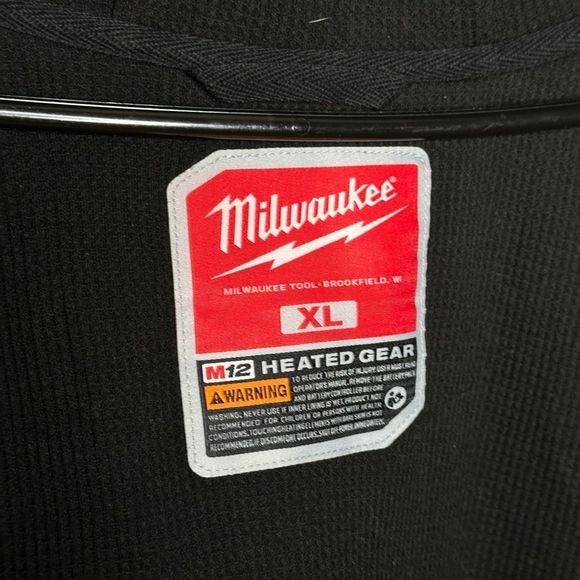 Milwaukee Hoodie Mens Grey M12 Heated Full Zip Hooded Sweatshirt Size XL - Picture 6 of 6